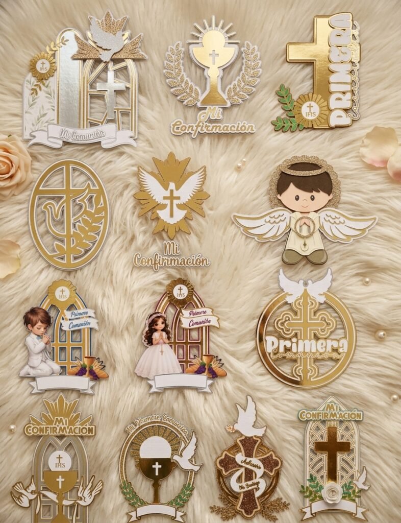 12 diseños Cake Toppers Religiosos